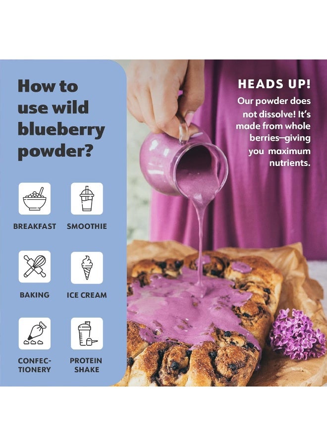 LOOV Wild Blueberry Powder Organic, wild-crafted from Nordic forests, 100% whole bilberry fruit, raw, 18-day supply, 3.2 oz, freeze-dried and powdered wild blueberries, high in anthocyanins, free e-book - Image 5